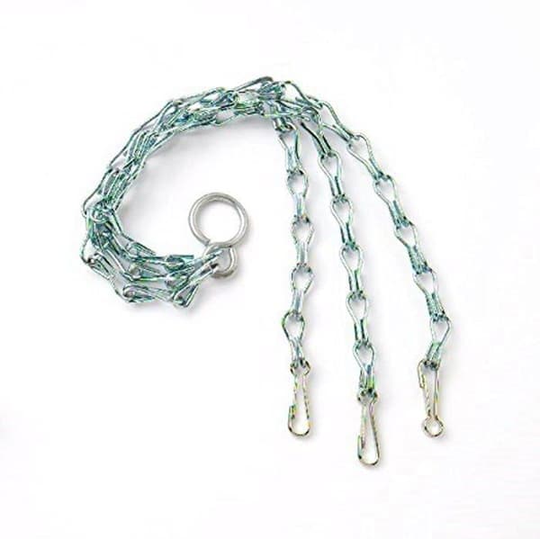 Bulk hårdvara - BH05660 - 3 Benkedja med klämmor och hängande ring för korgar, BZP 400mm 40,6cm