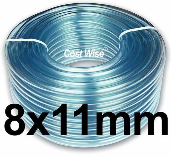Rep - webbing - bungee-snöre - Fitt-kedja - Antigelo Cristallo - frostskyddskristallrör, transparent, 8 mm x 11 mm x 100 m