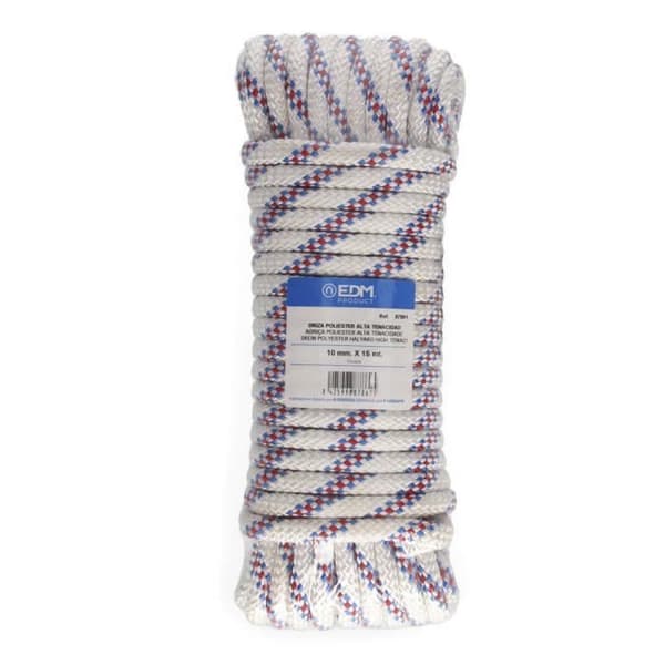 Drisse i polyester - EDM - Trikolor - 15 m - Hög hållfasthet - Kaliber 10V
