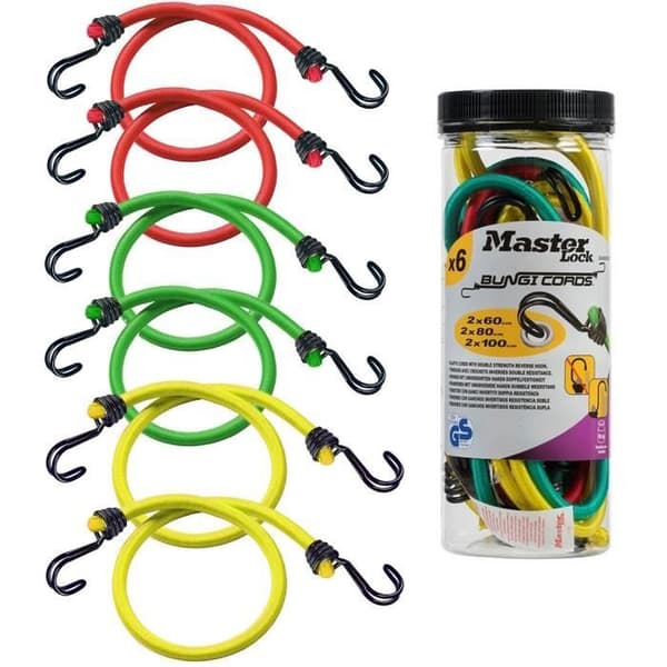 Master Lock Twin Wire 3040EURDAT 6-delad Bungee Cord Set