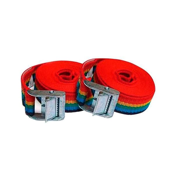 -Snöre 25 mm x 3 m. Regnbågsfärg 2 enheter. Maxvikt 350 kg.