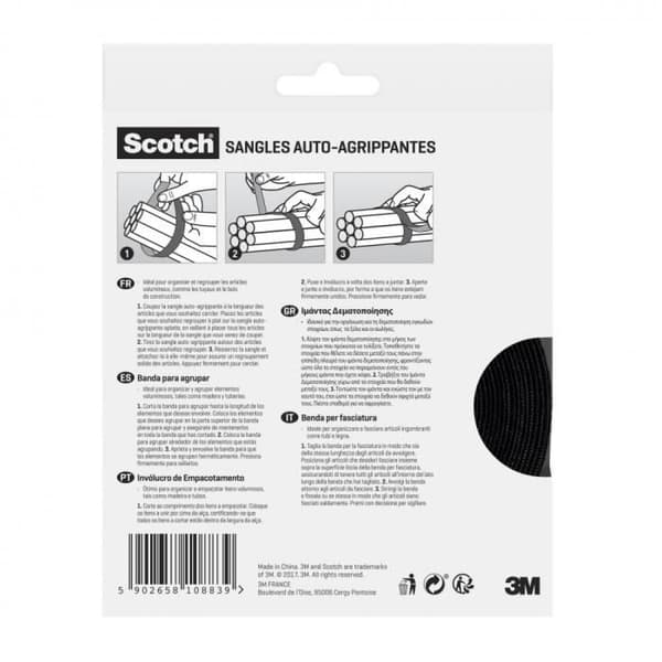 Självhäftande band - SCOTCH - L.910 x b.38 mm - Svart