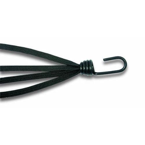 Set med 2 platta bungee-snören för cyklar med krok - Förzinkat stål - Motstånd 25 kg - 60 cm