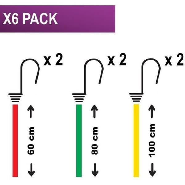 Master Lock Twin Wire 3040EURDAT 6-delad Bungee Cord Set