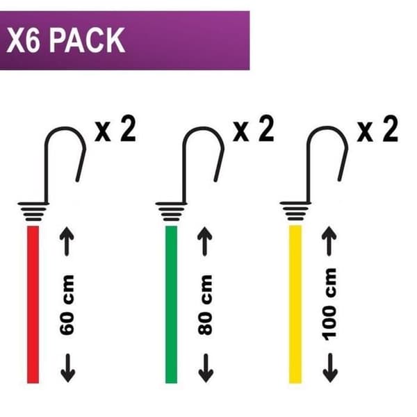 Master Lock Twin Wire 3040EURDAT 6-delad Bungee Cord Set