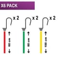 Miniatyrbild 5 av 6: Master Lock Twin Wire 3040EURDAT 6-delad Bungee Cord Set