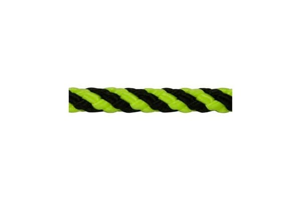 Italiensk rep - 6024675 -00 Flätsignalering 10 Mm x 100 m Gul/Svart: Bigiallo/Svart