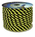 Miniatyrbild 1 av 4: Italiensk rep - 6024675 -00 Flätsignalering 10 Mm x 100 m Gul/Svart: Bigiallo/Svart