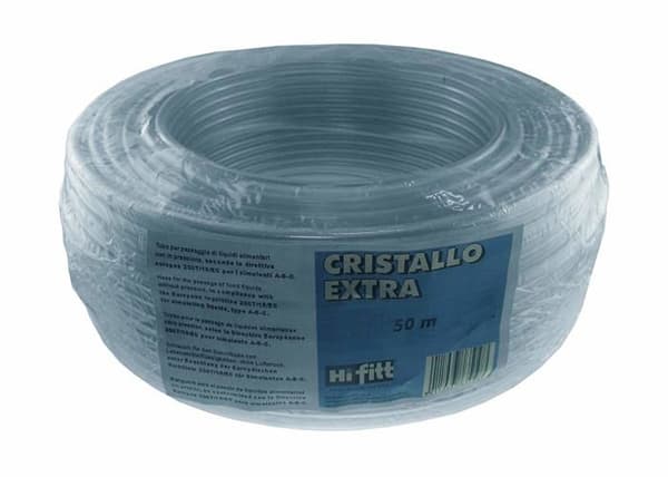 Rep - webbing - bungee-snöre - Fitt-kedja - Antigelo Cristallo - frostskyddskristallrör, transparent, 8 mm x 11 mm x 100 m