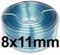 Miniatyrbild 1 av 3: Rep - webbing - bungee-snöre - Fitt-kedja - Antigelo Cristallo - frostskyddskristallrör, transparent, 8 mm x 11 mm x 100 m