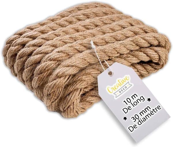 Creative Deco Tjock Jute Rep - Brun - 30mm - 546kg