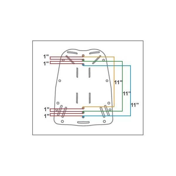 Tecnomar Aluminium Backplate Hopeinen