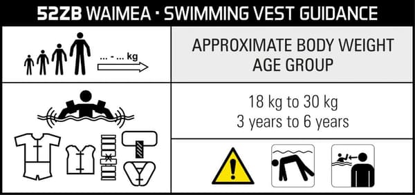Swimming vest WAIMEA 52ZB GEE (18-30kg)