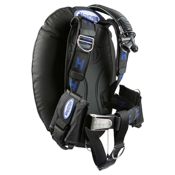 Halcyon System Med Aluminiumbakplatta (utan Acbs) Bcd Infinity 30-lb Bc Blå