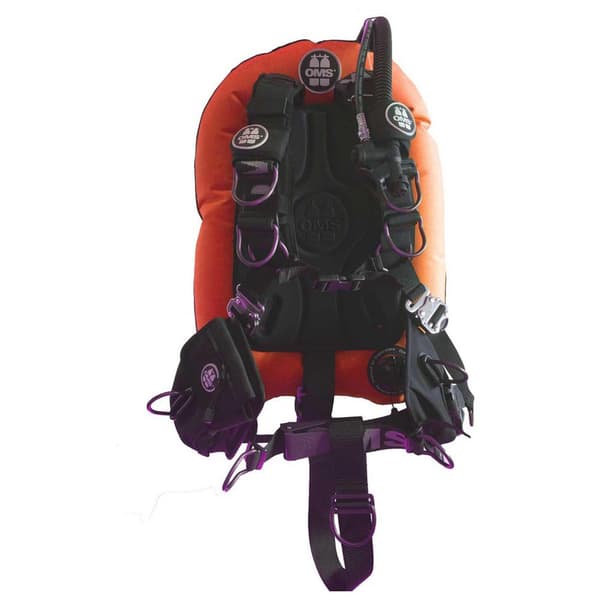 Oms Al Comfort Harness Iii Signature With Performance Mono 27 Lbs Siipi Oranssi,Musta