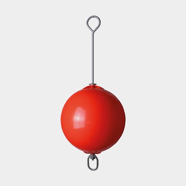 Förtöjningsboj Majoni Mooring Buoy, uppblåsbar, Ø60 cm, lång ten, orange