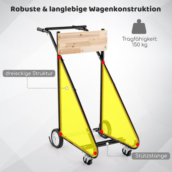 Motor Transportvogn, 110x57x104 cm, Sort