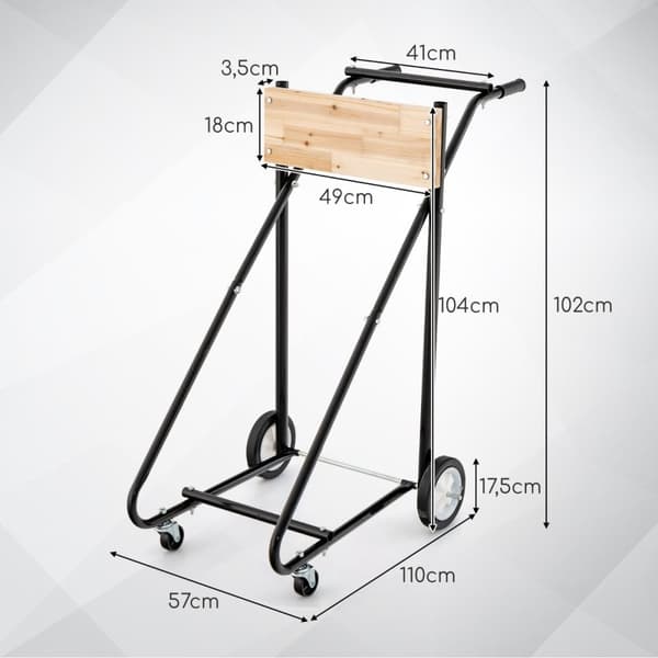 Motor Transportvogn, 110x57x104 cm, Sort