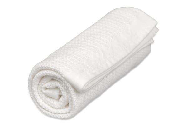 Babyfilt Soft Grid EKO Bright White Vinter & Bloom