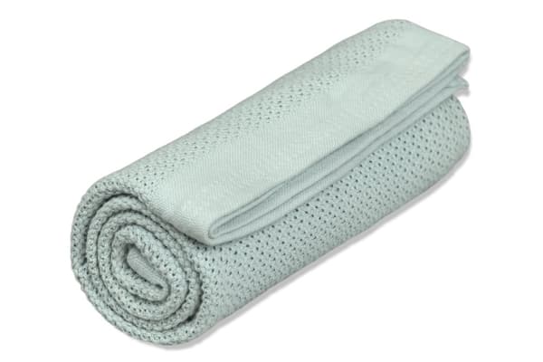 Babyfilt Soft Grid EKO Sage Green Vinter & Bloom