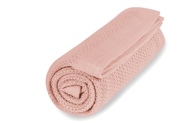 Babyfilt Soft Grid EKO Cloud Pink Vinter & Bloom
