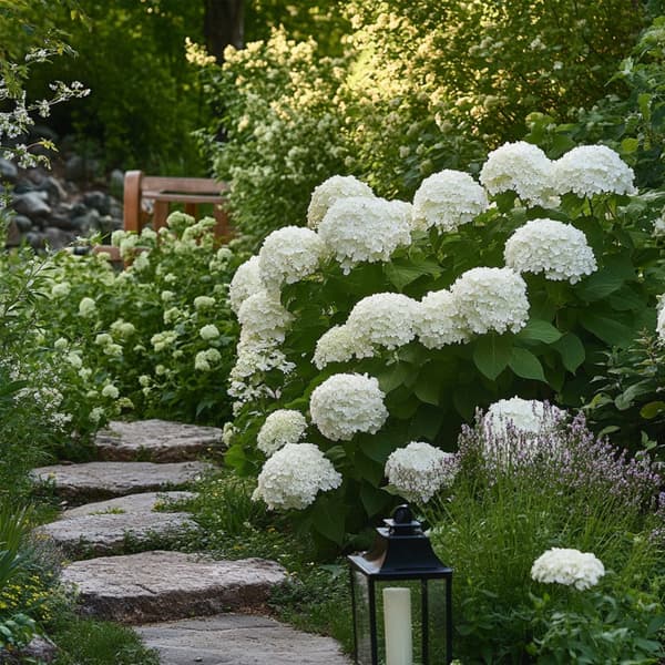 Hortensia - Sæt med 3 - Hydrangea 'Strong Annabelle' - Højde 30-40cm - ⌀19cm