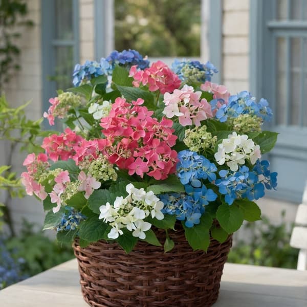 Hortensia - Sæt med 3 - Hydrangea macrophylla - Højde 25-40cm - ⌀9cm
