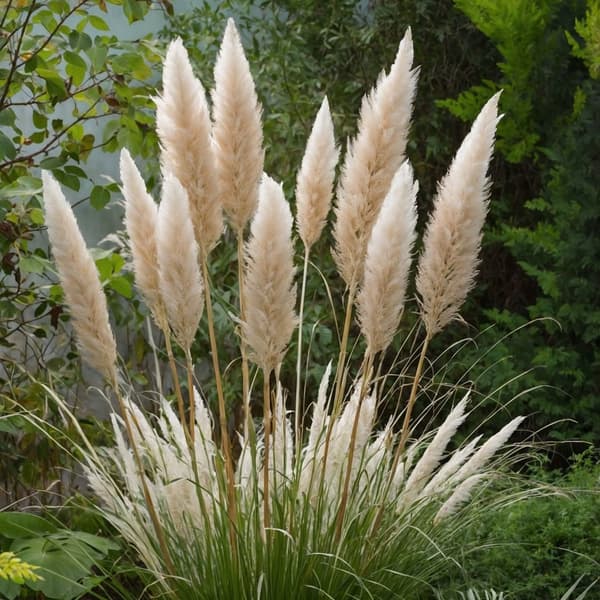 Pampasgräs - Set om 6 - Cortaderia selloana - Höjd 25-40cm - ⌀9cm