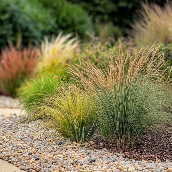 Fjädergräs - Set om 6 - Stipa, Festuca, Carex - Höjd 15-25cm - ⌀10,5cm