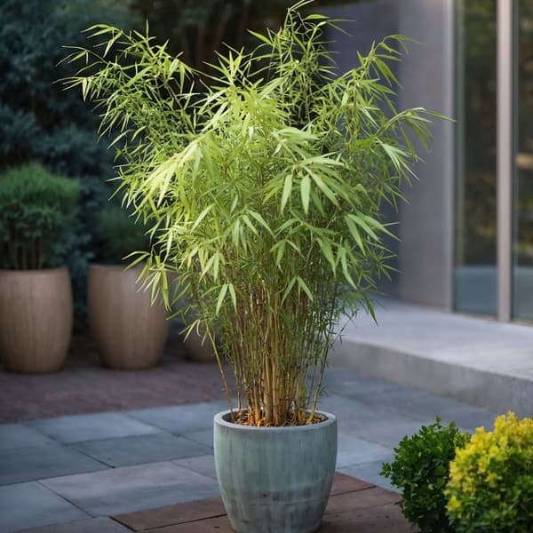 Blå bambus - Sæt med 3 - Fargesia papyrifera 'Grex' - Højde 30-40cm - ⌀13cm