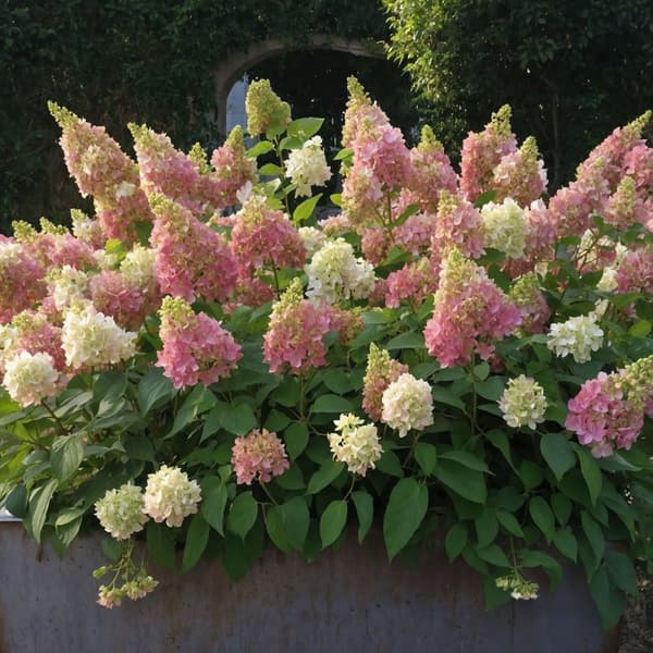 Hortensia - Set om 2 - Hydrangea paniculata 'Candlelight' - Höjd 25-40cm - ⌀19cm