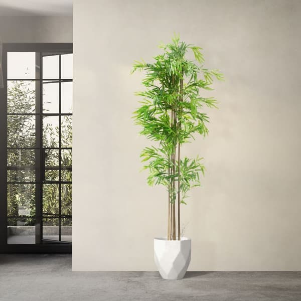 Kunstig bambus 210 cm kunstig plante med ægte træstamme ML-design