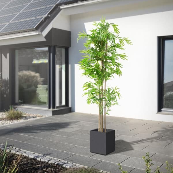 Kunstig bambus 210 cm kunstig plante med ægte træstamme ML-design