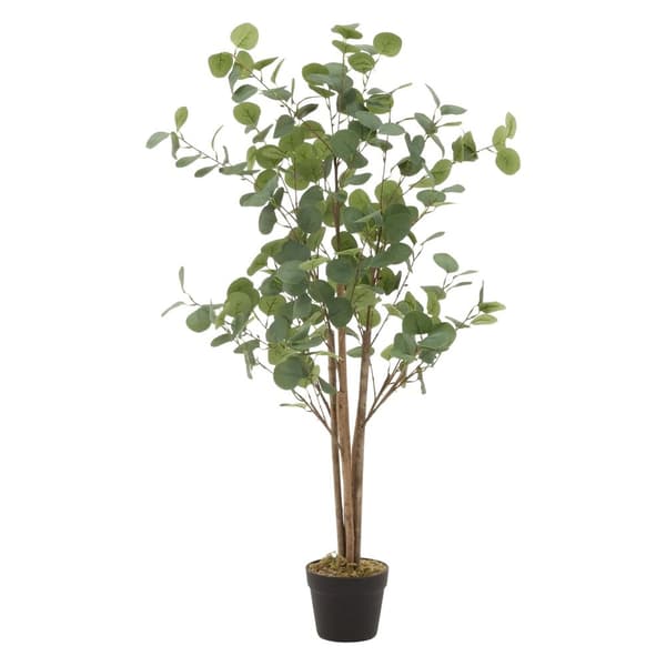 Konstgjort eukalyptusträd 120 cm konstgjord växt med stam av naturligt trä ML-design