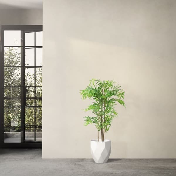 Kunstig bambus 120 cm kunstig plante med ægte træstamme ML-design