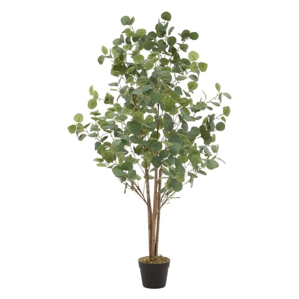 Kunstigt eukalyptustræ 150 cm kunstig plante med naturlig træstamme ML-design