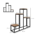 Miniatyrbillede 3 af 9: Plante Stand, 4 Lag, 80x20x74 cm, Lys Brun