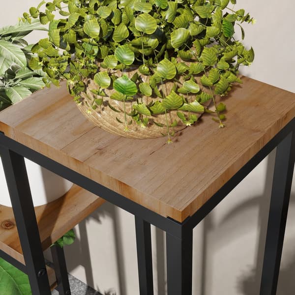 Plante Stand, 4 Lag, 80x20x74 cm, Lys Brun