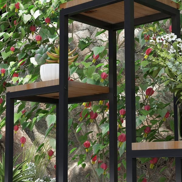 Plante Stand, 4 Lag, 80x20x74 cm, Lys Brun