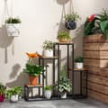 Miniatyrbillede 2 af 9: Plante Stand, 4 Lag, 80x20x74 cm, Lys Brun