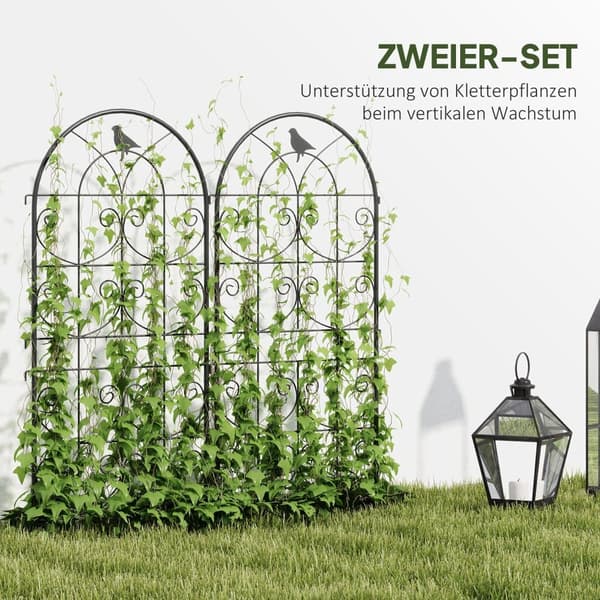 Trellis Sæt, 50x120 cm, Sort