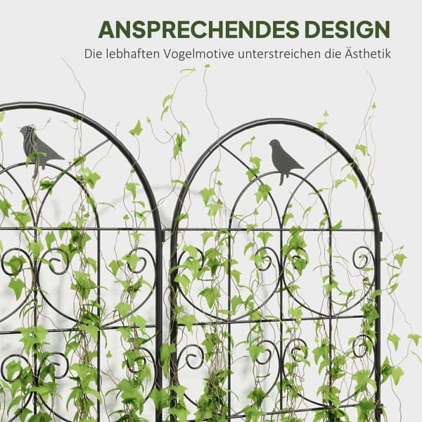 Trellis Sæt, 50x120 cm, Sort