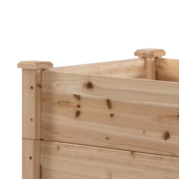 Hævet Havebed, 124x124x56 cm, Natur