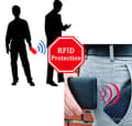 Miniatyrbild 2 av 2: Smart korthållare skjuter Fram 5 kort - RFID Säker (Svart)-signalblockering