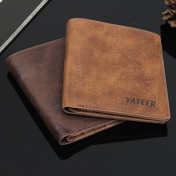 Ohut miesten nahkainen Bifold Vintage lompakko Kolikko Luottokortti Käteisraha Kukkaro Lahjat