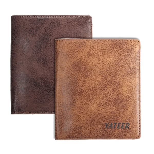 Ohut miesten nahkainen Bifold Vintage lompakko Kolikko Luottokortti Käteisraha Kukkaro Lahjat