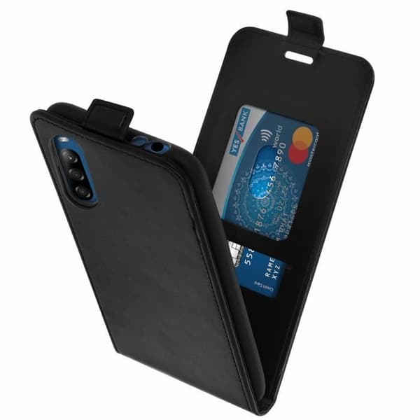 Ärende - AVIZAR - Sony Xperia L4 - Ekoskinn - Svart - Heltäckande skydd