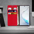Miniatyrbild 3 av 4: Foliofodral - Samsung - Galaxy Note 10 Plus - Äkta Läder - Röd - Videostöd
