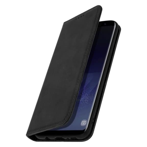 Fodral folio plånbok - AVIZAR - Galaxy S8 Plus - Silikon Gel - Video Stöd - Svart