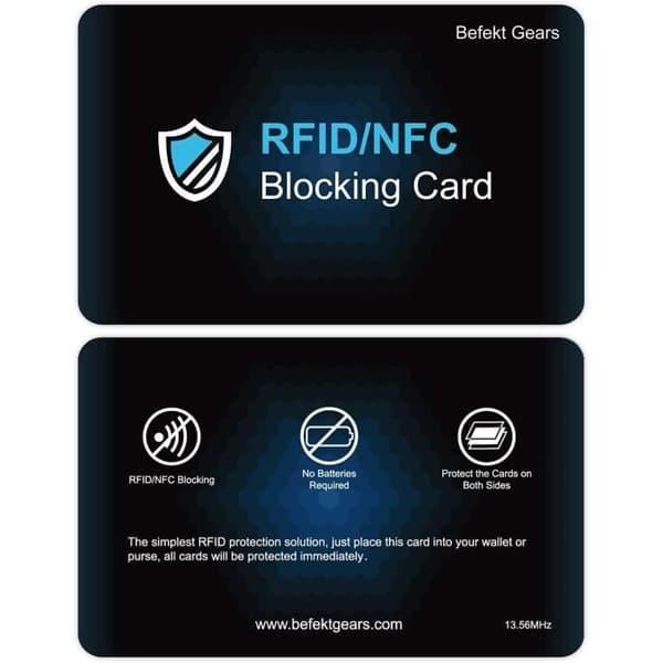 Anti RFID-korthållare - Befekt Gears - Set med 2 - Totalt skydd - Ultratunn - Kontaktlös